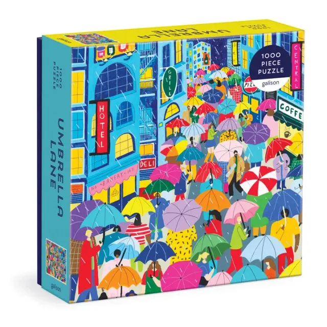 Galison Umbrella Lane puslespil 1000 brikker bymotiv