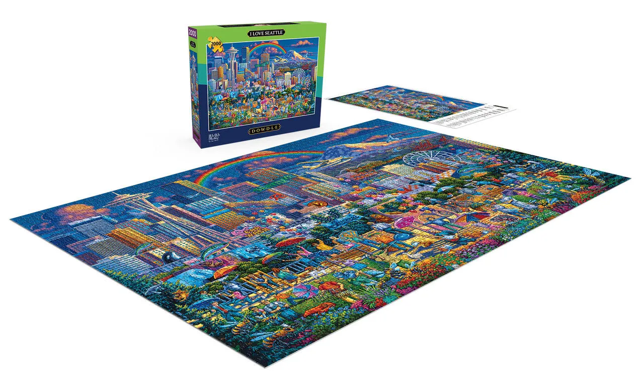 Buffalo Games Eric Dowdle I Love Seattle puslespil 2000 by