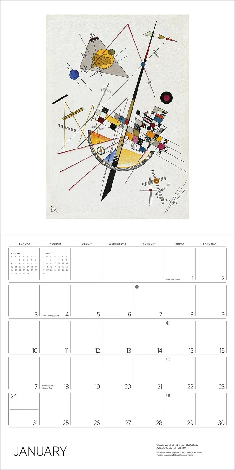 Pomegranate Kandinsky 2027 vægkalender abstrakt