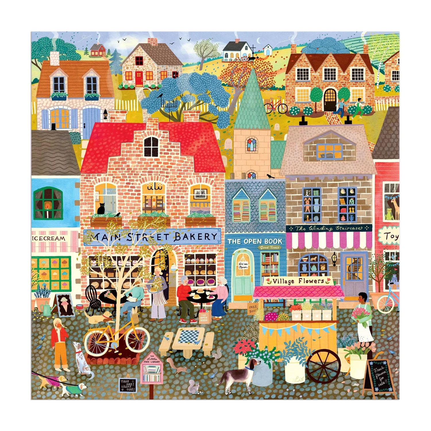 Galison Main Street Morning puslespil 300 brikker by