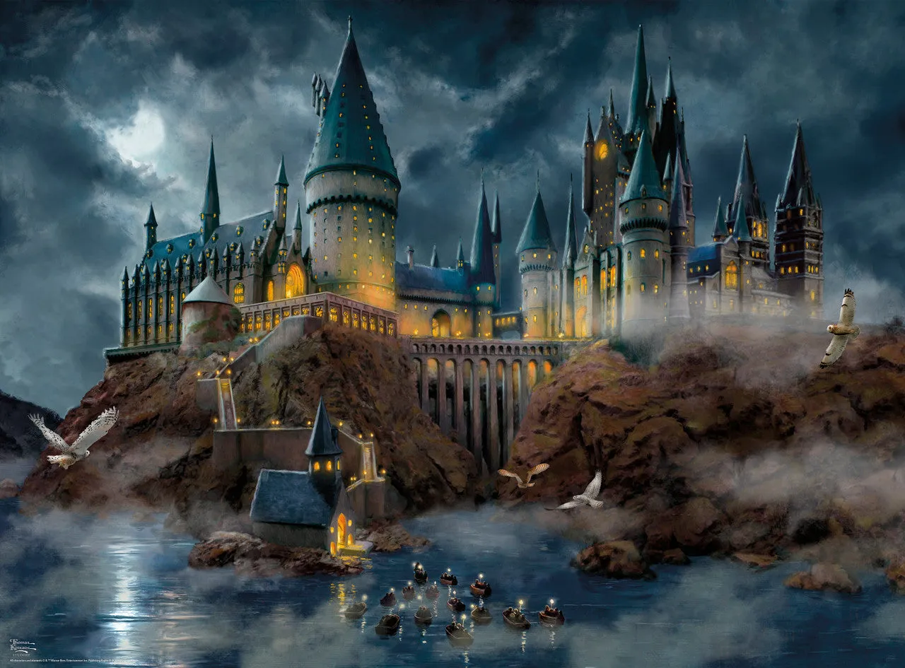 Ceaco Silver Select Hogwarts Castle puslespil 1000 brikker måneskin