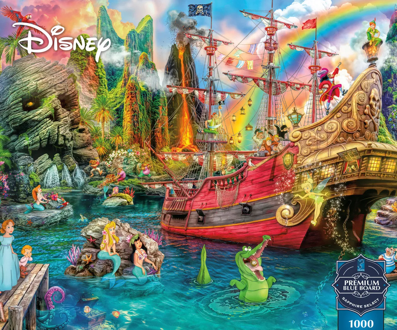 Buffalo Games Sapphire Select Peter Pan Mermaid Lagoon puslespil 1000 Disney