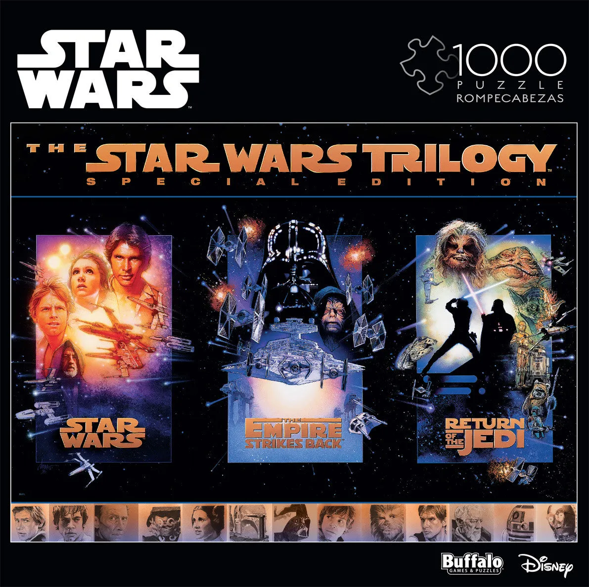 Buffalo Games Star Wars Trilogy puslespil 1000 brikker filmplakat