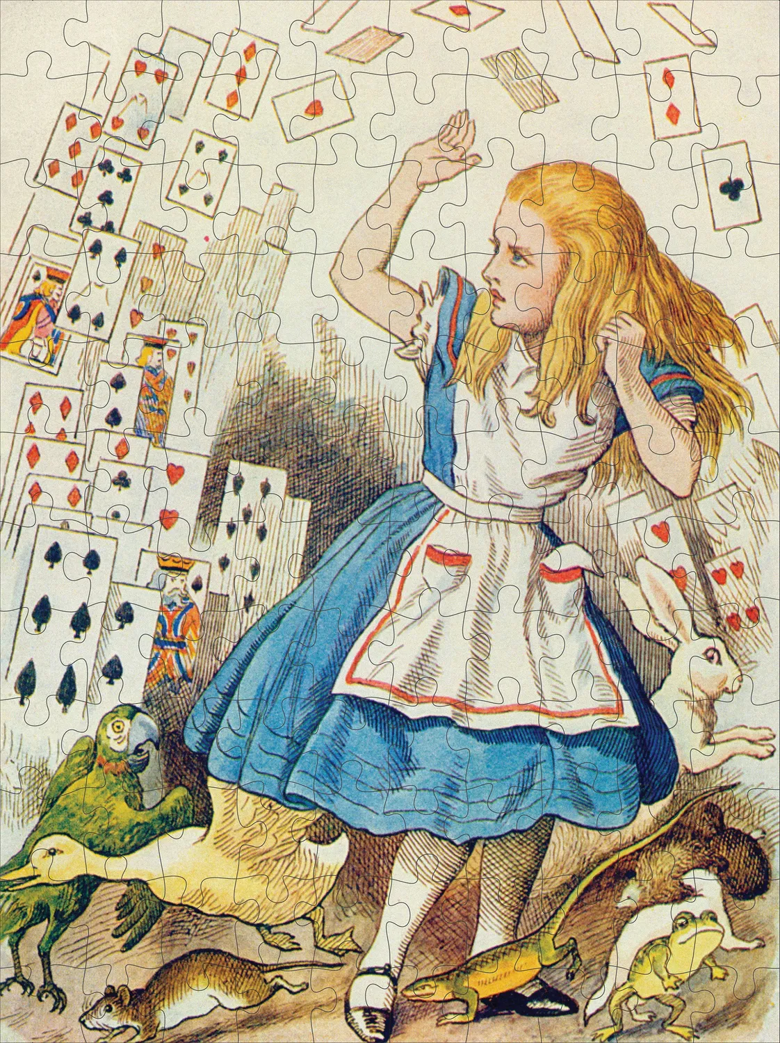 Pomegranate Alice in Wonderland puslespil 120 brikker dobbeltsidet