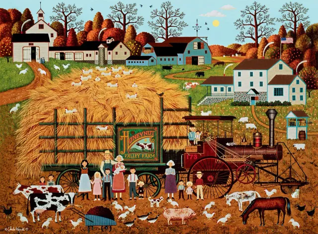 Buffalo Games Charles Wysocki Honeynut Valley Farm puslespil 1000 brikker