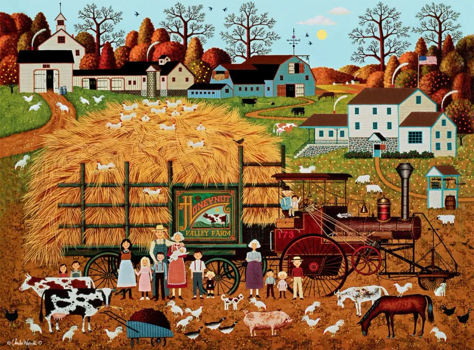 Buffalo Games Charles Wysocki Honeynut Valley Farm puslespil 1000 brikker