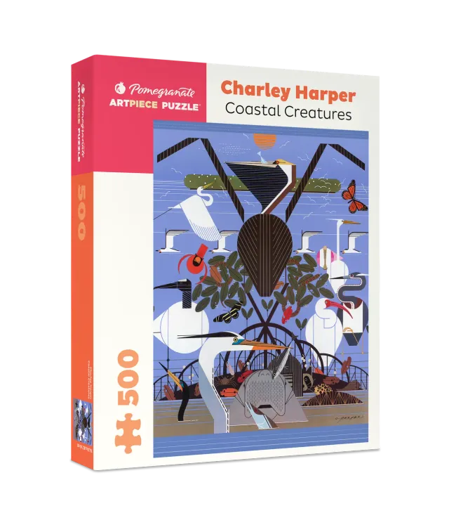 Pomegranate Charley Harper Coastal Creatures puslespil 500 brikker