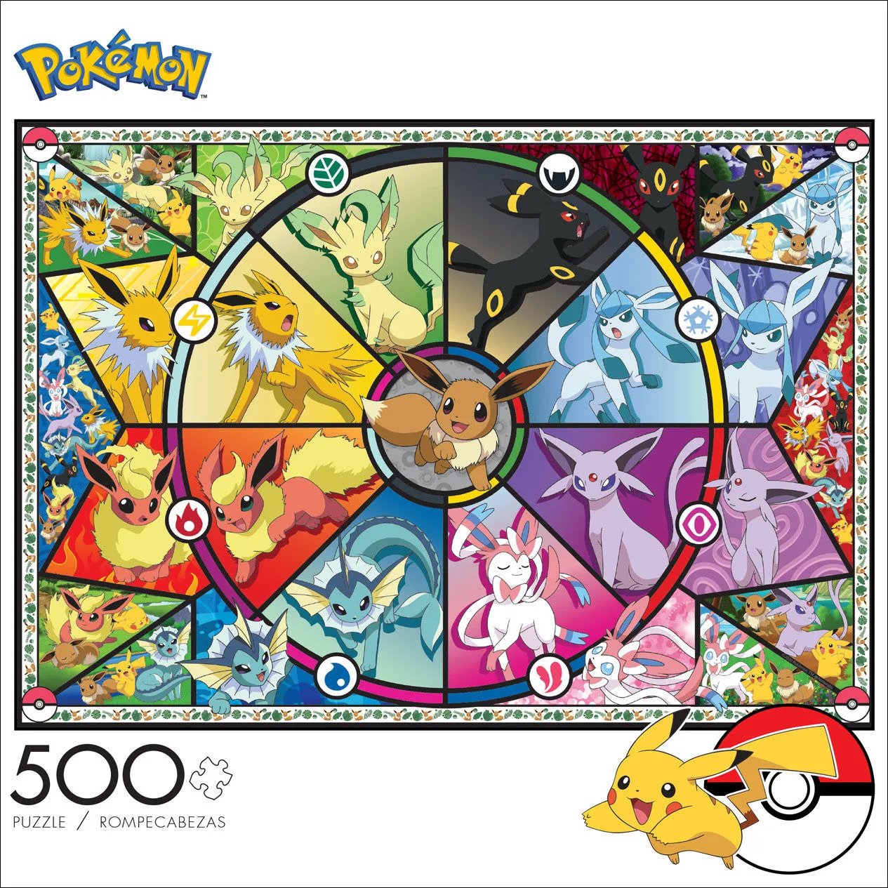 Buffalo Games Pokemon Eevee puslespil 500 brikker glasmosaik