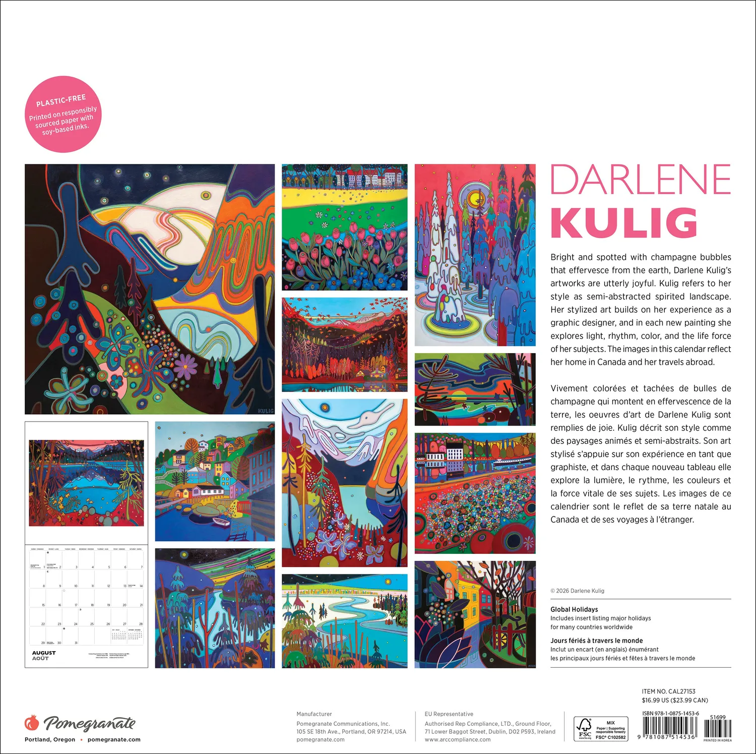 Darlene Kulig 2027 vægkalender landskab