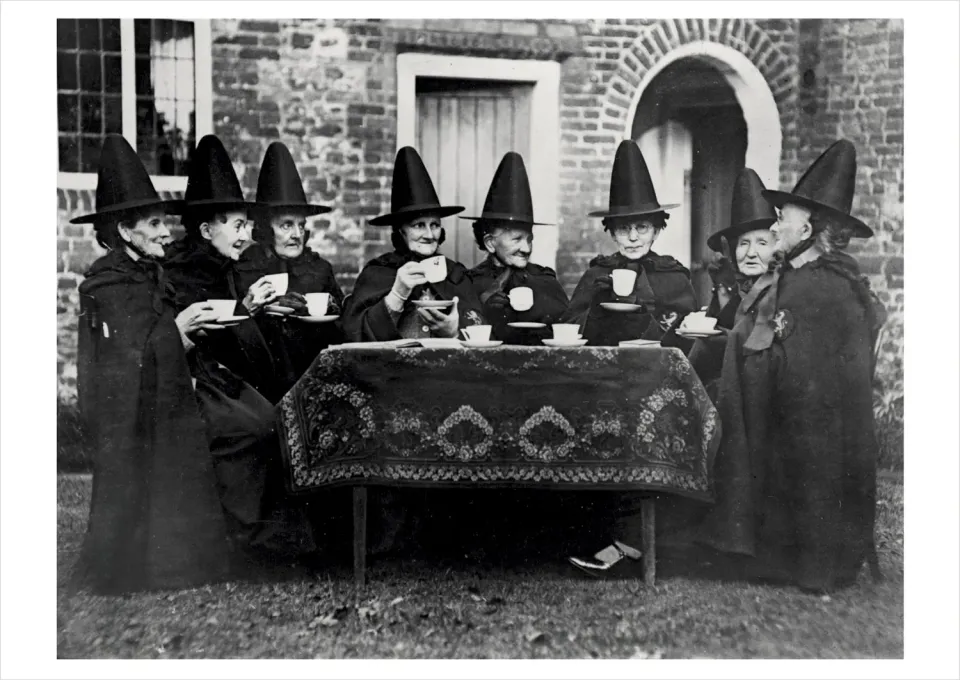 Pomegranate Witches Coven postkort humor enkelt