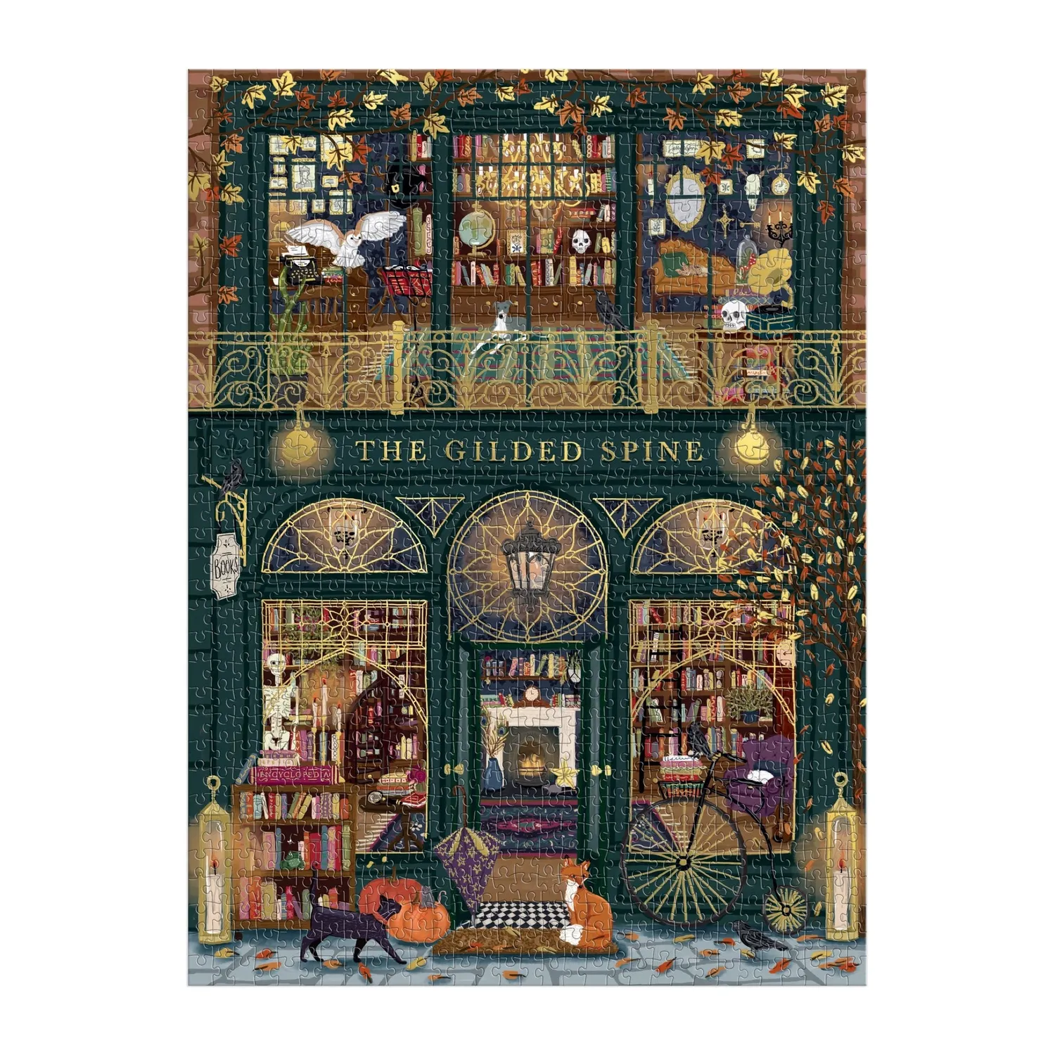 Galison Sally Wilson The Gilded Spine puslespil 1000 brikker folie