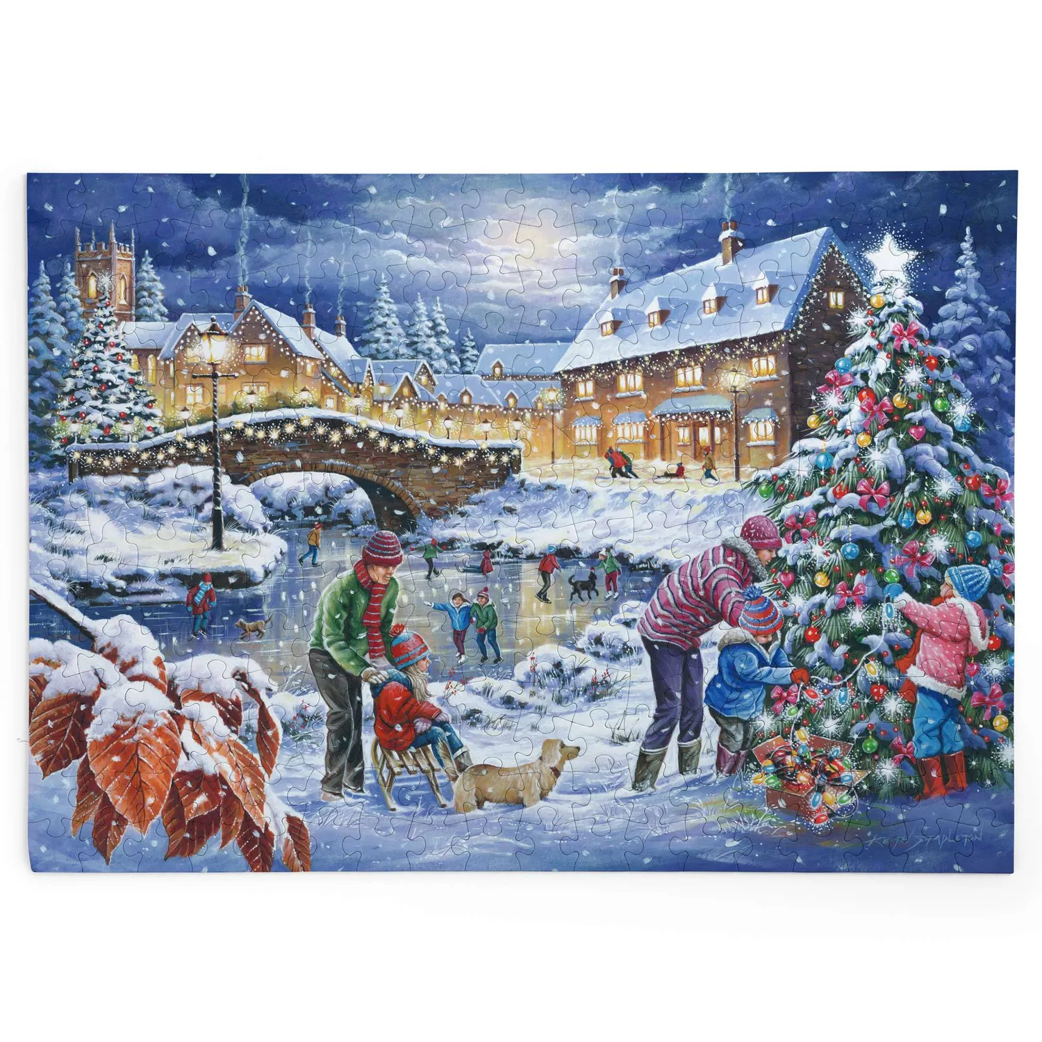 House of Puzzles BIG Twinkling Lights puslespil 250 brikker jul