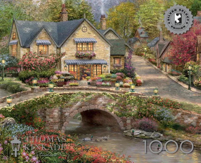 Ceaco Silver Select Summer in Cobblestone Village puslespil 1000 brikker