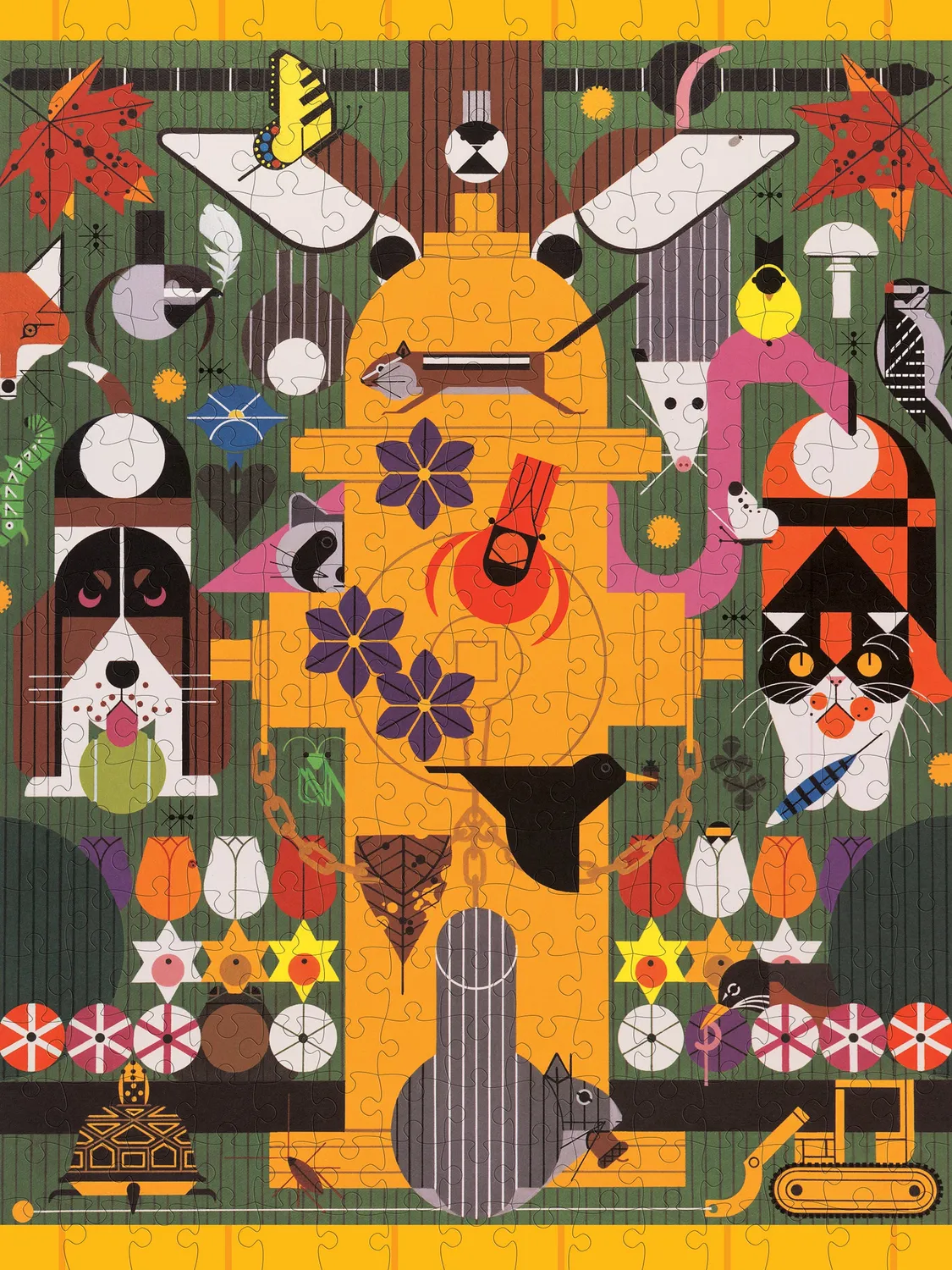Pomegranate Charley Harper Biodiversity puslespil 300 brikker dyr