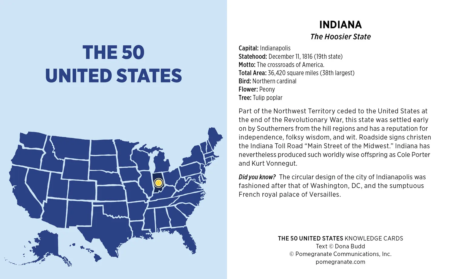Pomegranate The 50 United States quizkort 50 stater
