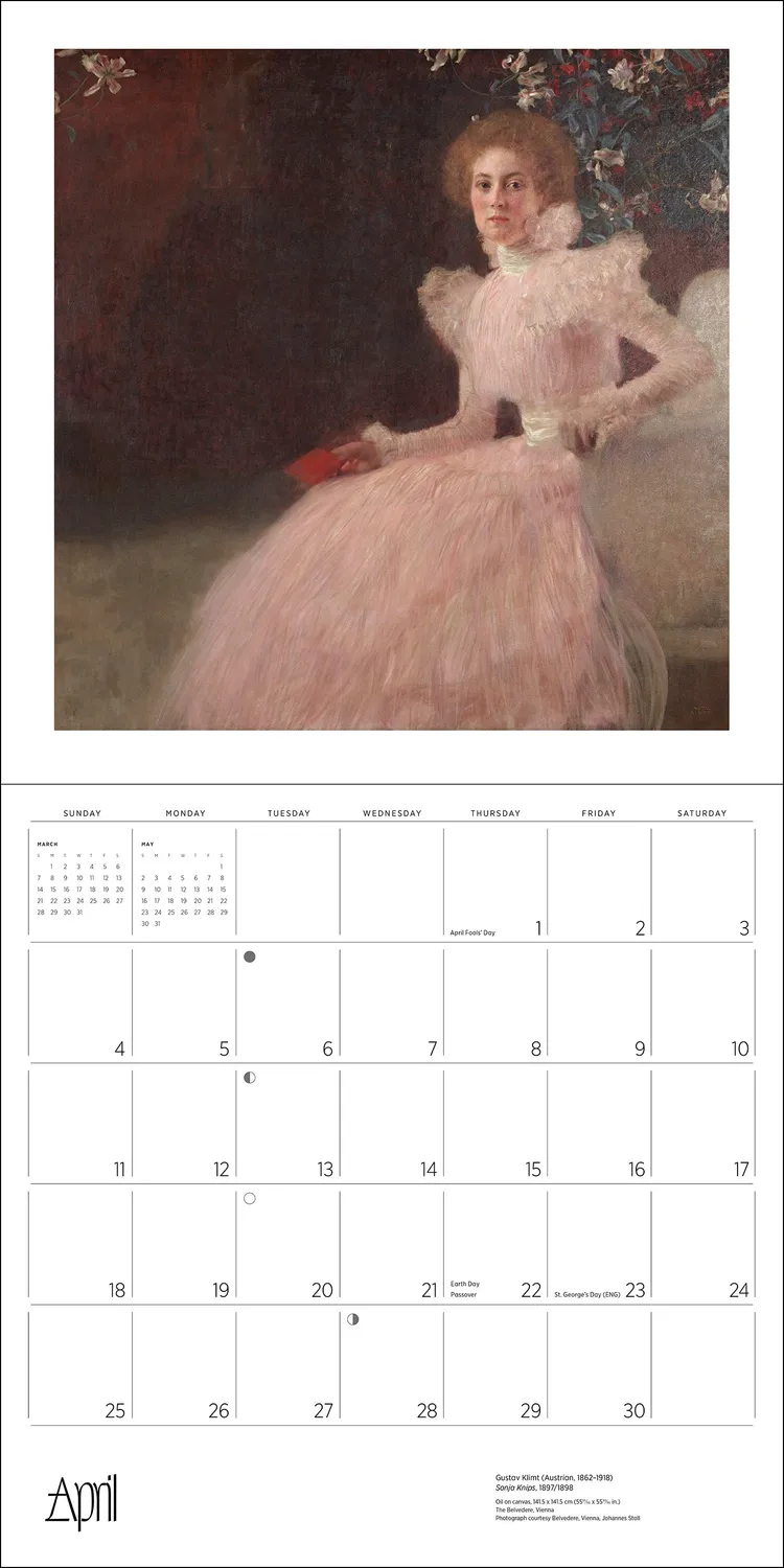Pomegranate Gustav Klimt vægkalender 2027 kunst