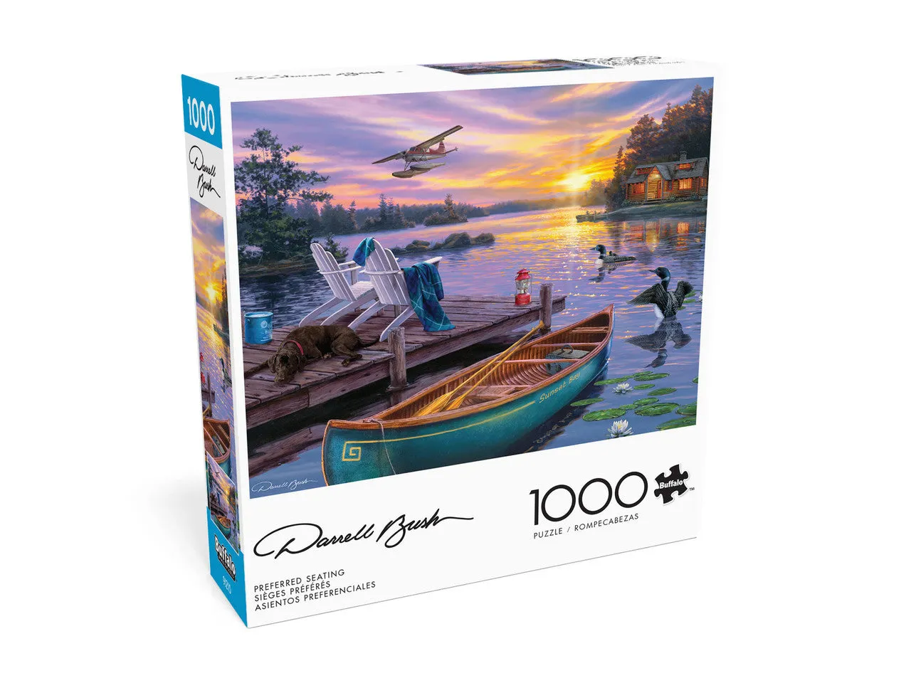 Buffalo Games Darrell Bush Preferred Seating puslespil 1000 brikker solnedgang