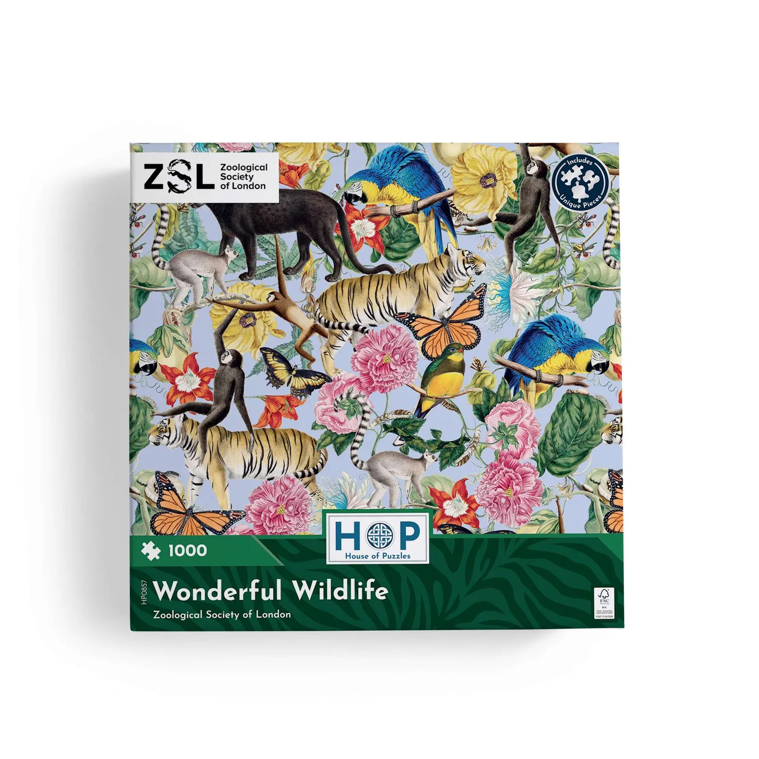 House of Puzzle Wonderful Wildlife puslespil 1000 brikker dyr