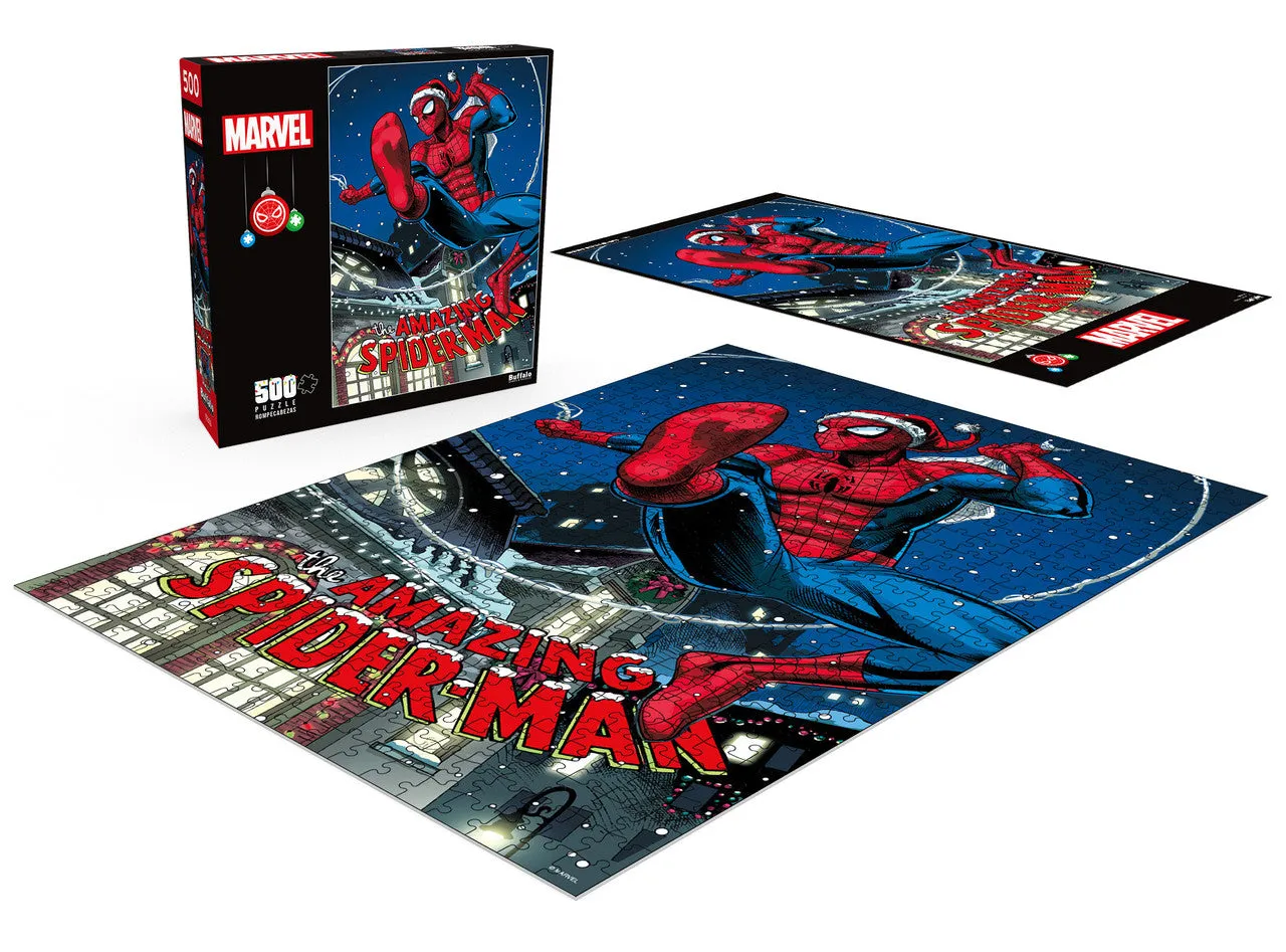 Buffalo Games Marvel Spider-Man Holidays puslespil 500 brikker jul