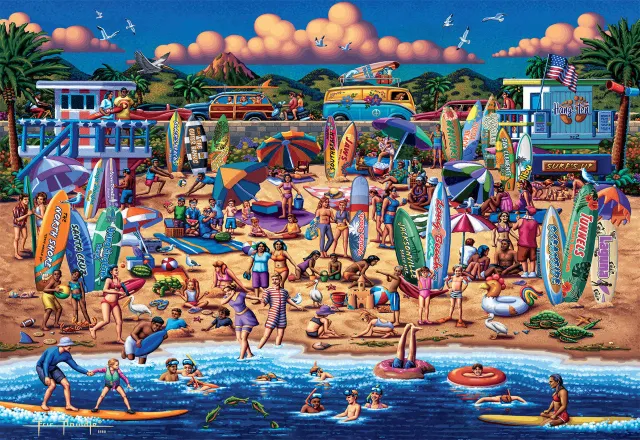 Buffalo Games Eric Dowdle Surfin USA puslespil 2000 brikker surf