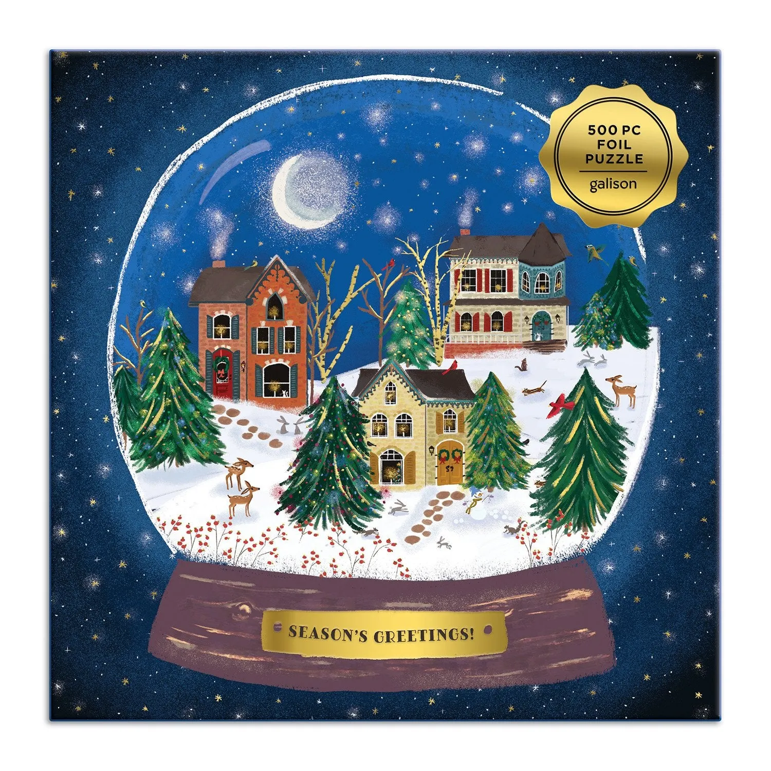 Galison Joy Laforme Winter Snow Globe puslespil 500 brikker folie