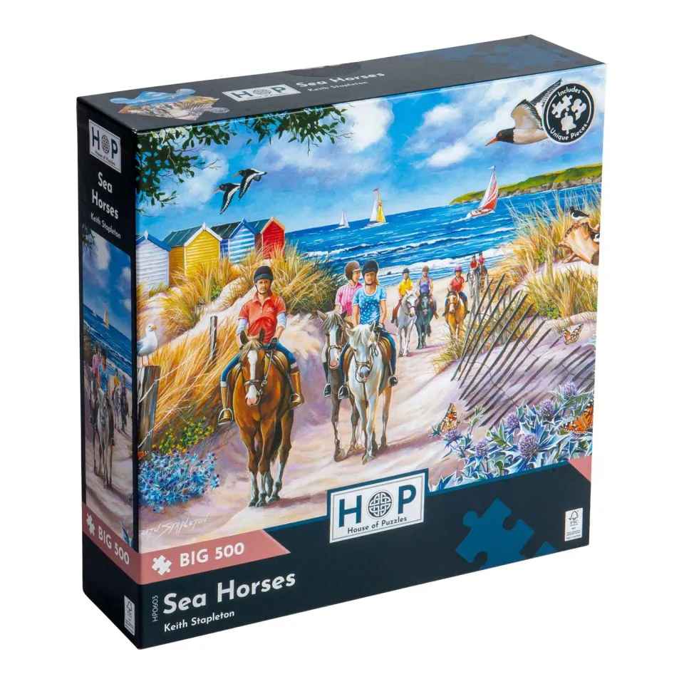House of Puzzle Sea Horses BIG 500 puslespil 500 brikker XL