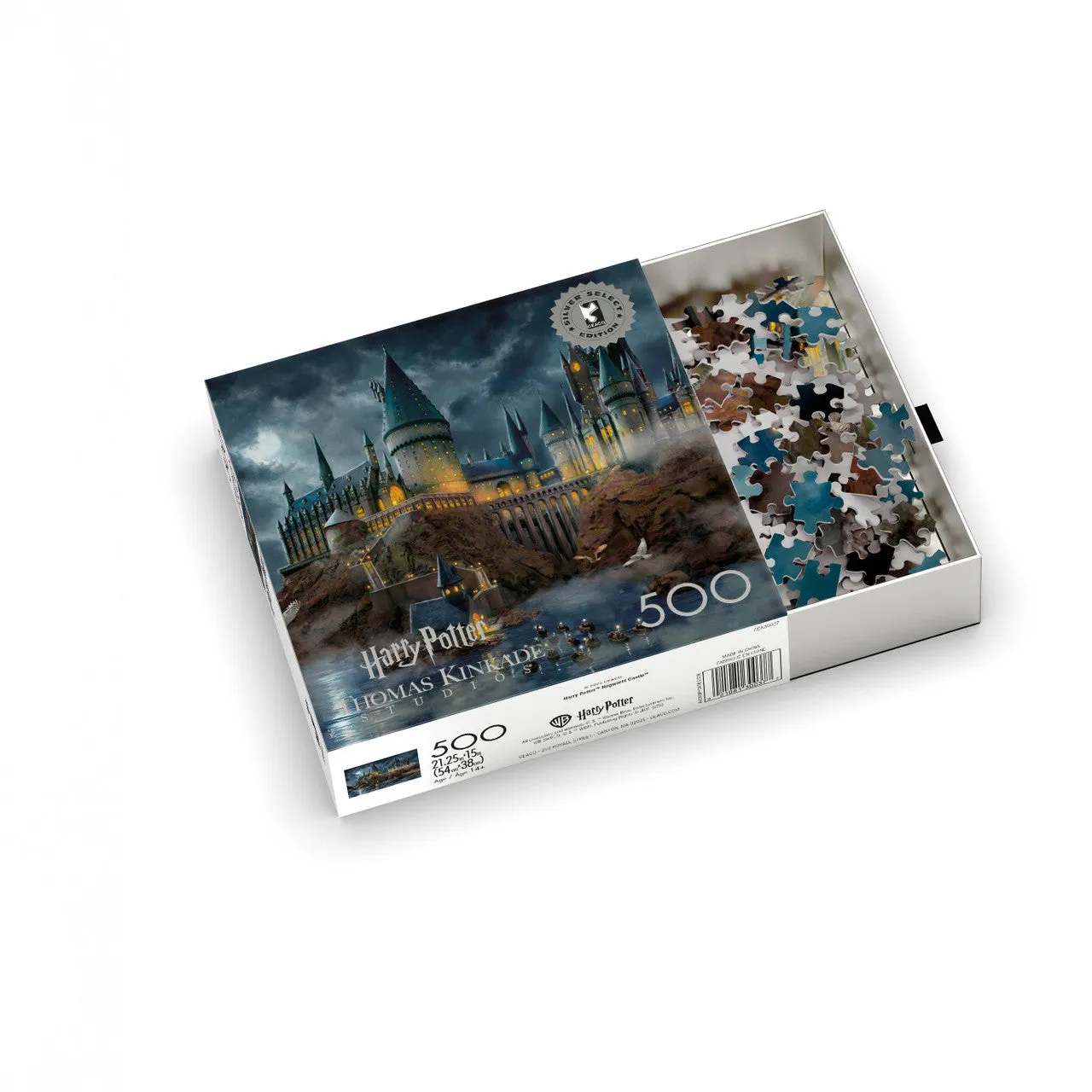 Buffalo Games Silver Select Thomas Kinkade Hogwarts Castle puslespil 500 brikker