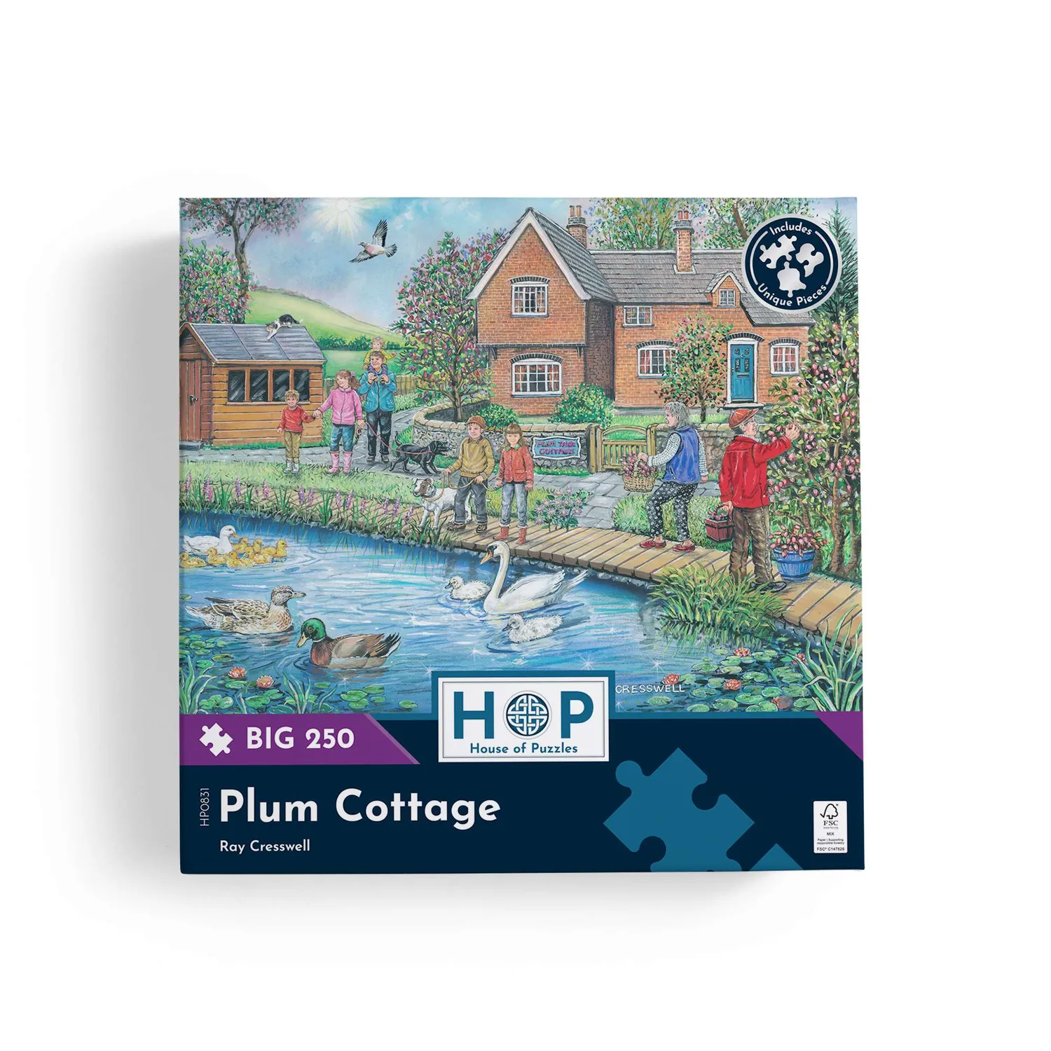 House of Puzzles Plum Cottage puslespil BIG 250 sommerhus