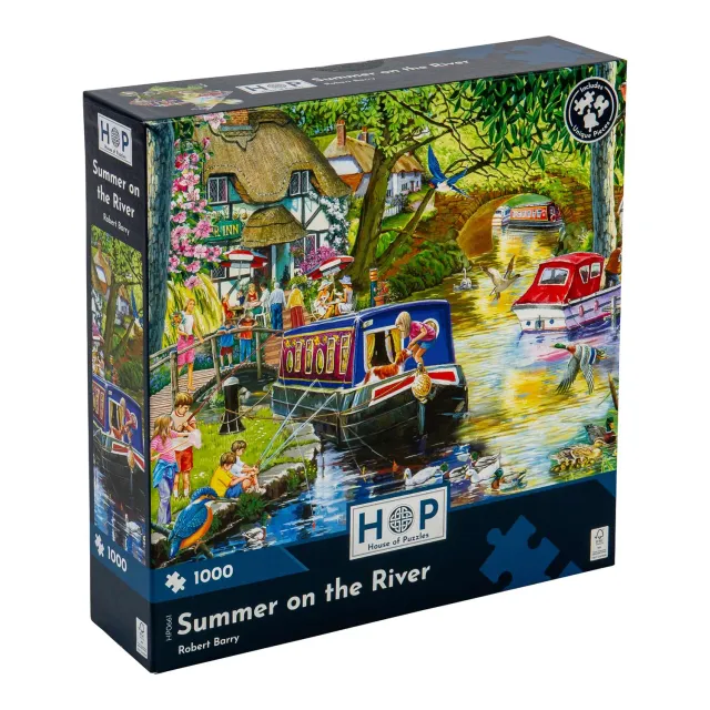 House of Puzzles Summer on the River 1000 puslespil 48x69 cm