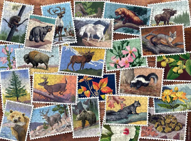 Buffalo Games Stamps Collage puslespil 1000 brikker frimærker