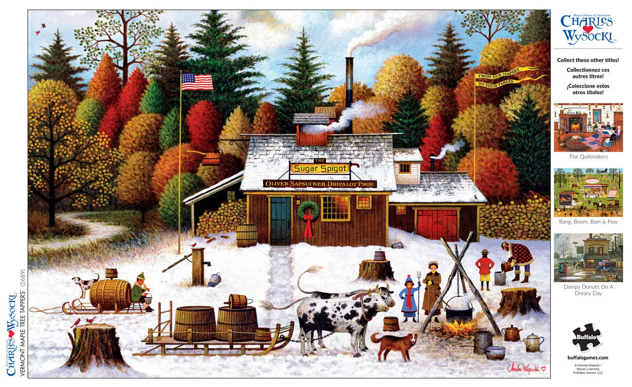 Buffalo Games Charles Wysocki Vermont Maple Tree Tappers puslespil 300 brikker