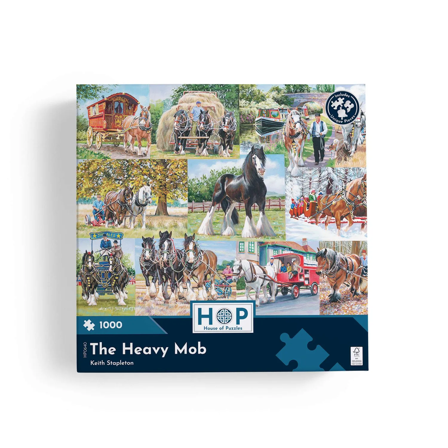 House of Puzzles The Heavy Mob puslespil 1000 heste