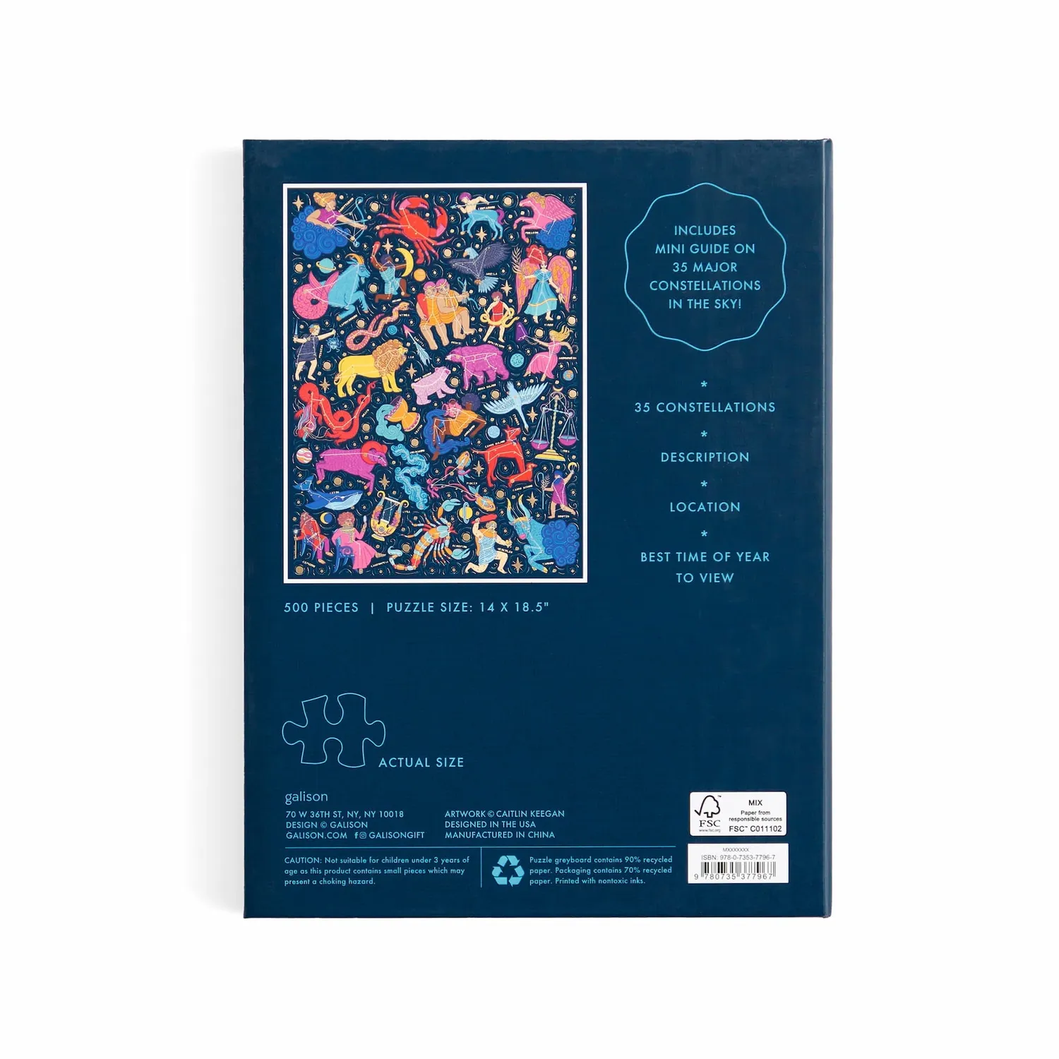 Good Puzzle Co. Constellations 101 puslespil 500 brikker stjerner