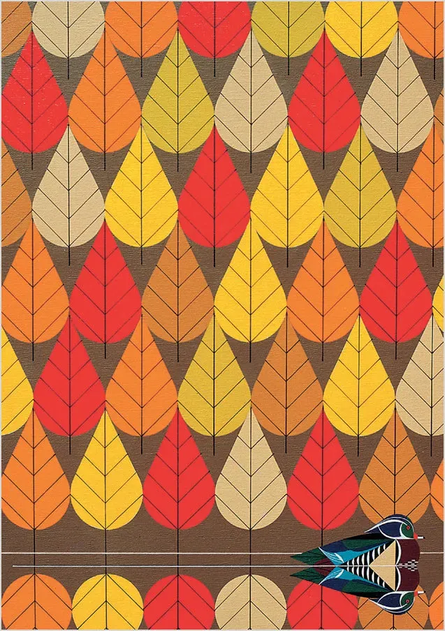 Pomegranate Charley Harper Octoberama kort enkelt