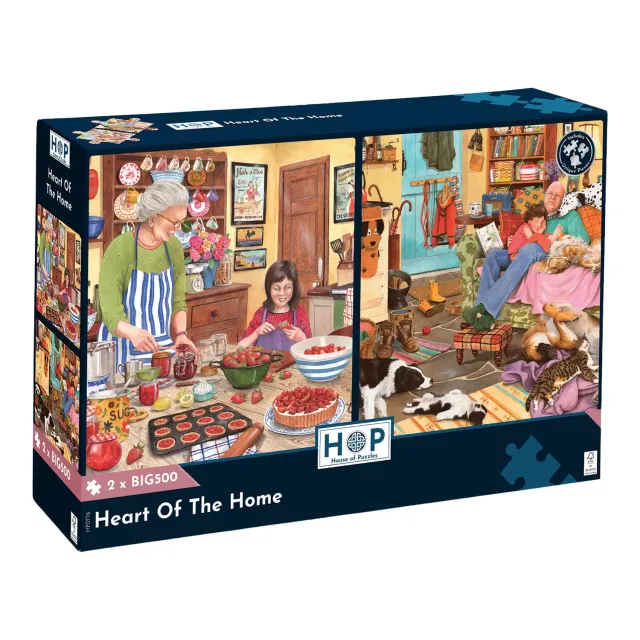 House of Puzzle Heart Of The Home puslespil 2x500 store brikker