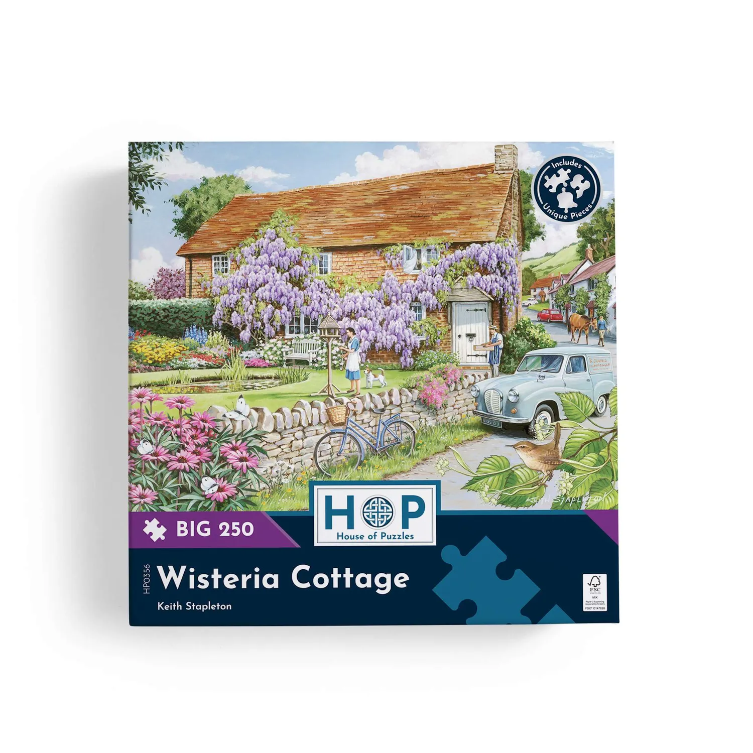 House of Puzzles Wisteria Cottage BIG puslespil 250