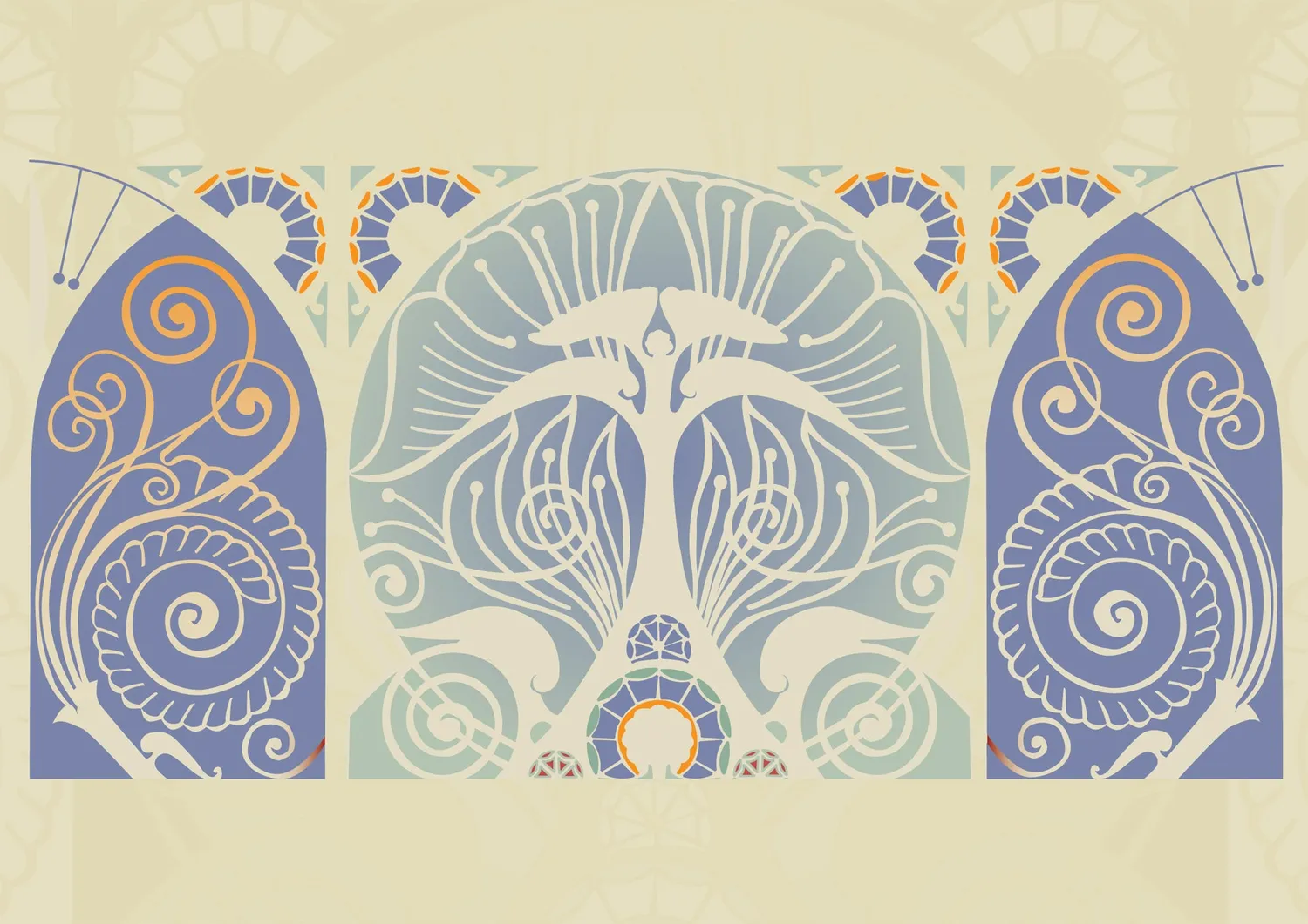 Pomegranate Louis Sullivan Ornamental Designs kortsæt Art Nouveau