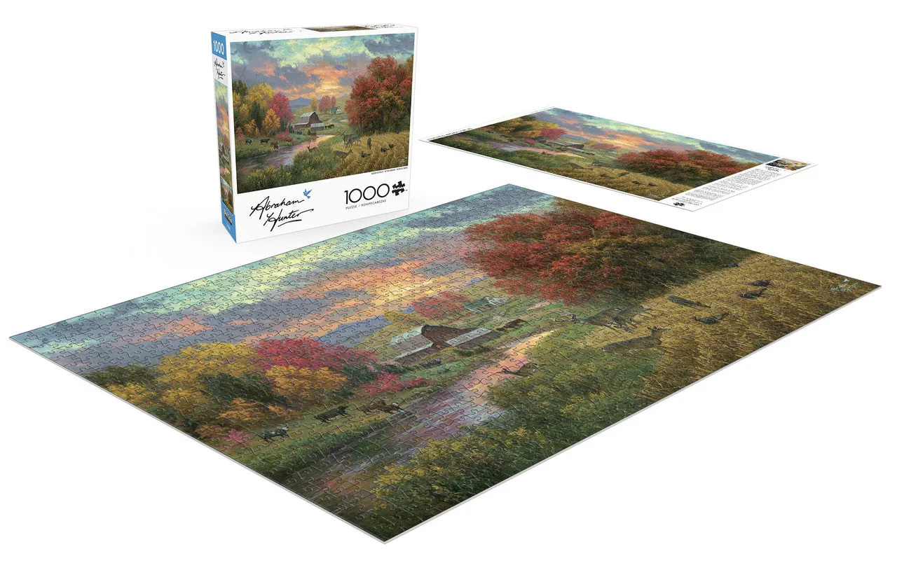 Buffalo Games Golden Retreat puslespil 1000 brikker naturmotiv