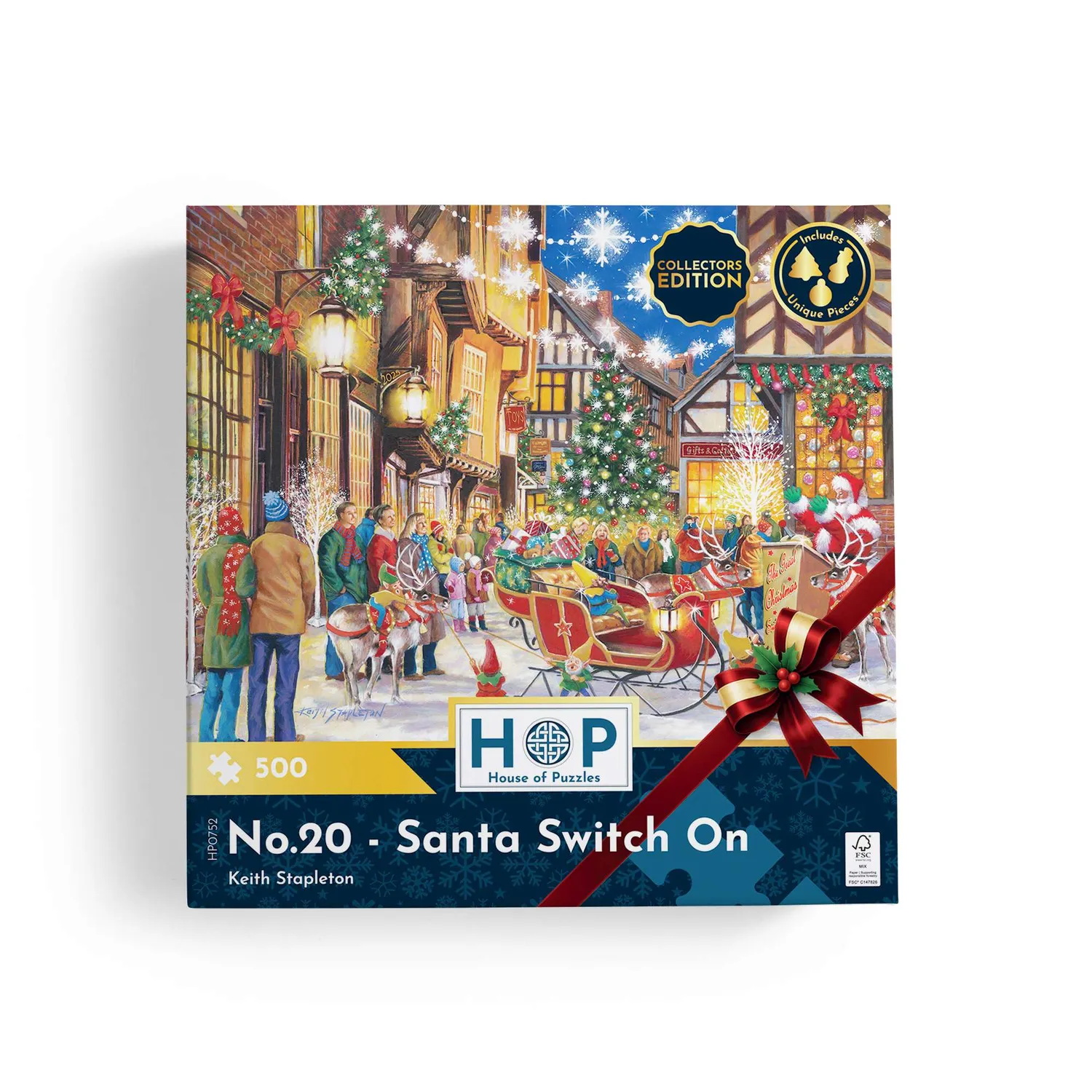 House of Puzzles No.20 Santa Switch On 500 puslespil – jul