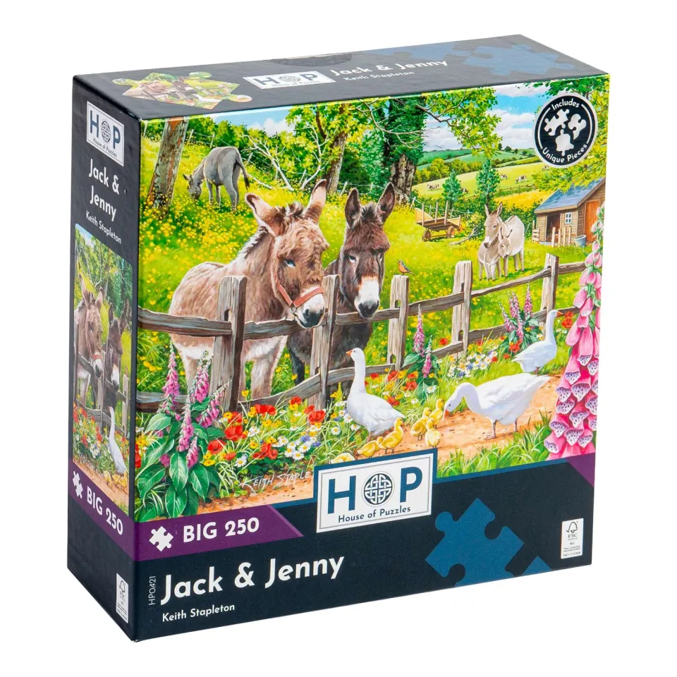 House of Puzzles BIG 250 Jack & Jenny puslespil bondegård