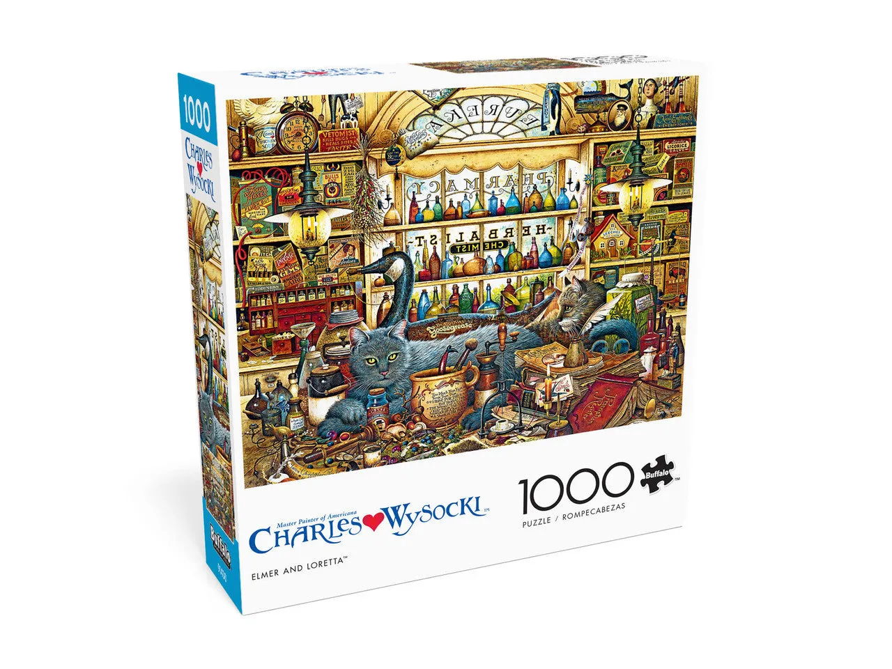 Buffalo Games Wysocki Elmer and Loretta puslespil 1000 brikker katte