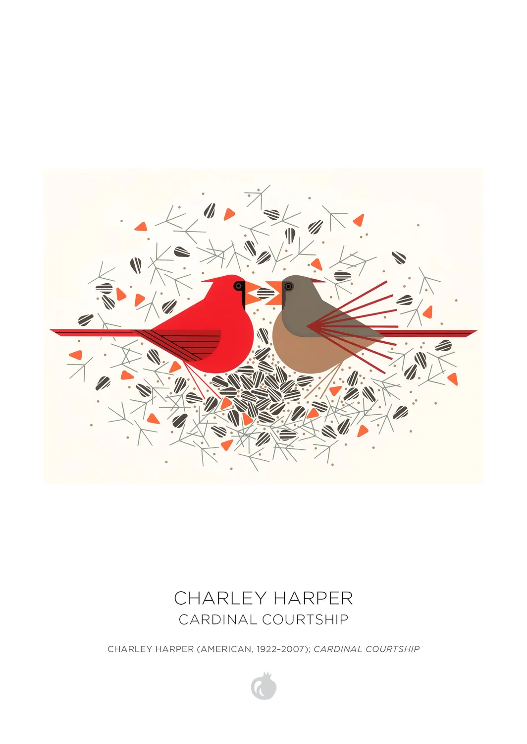 Pomegranate Charley Harper 120 brikker puslespil dobbeltsidet fugle