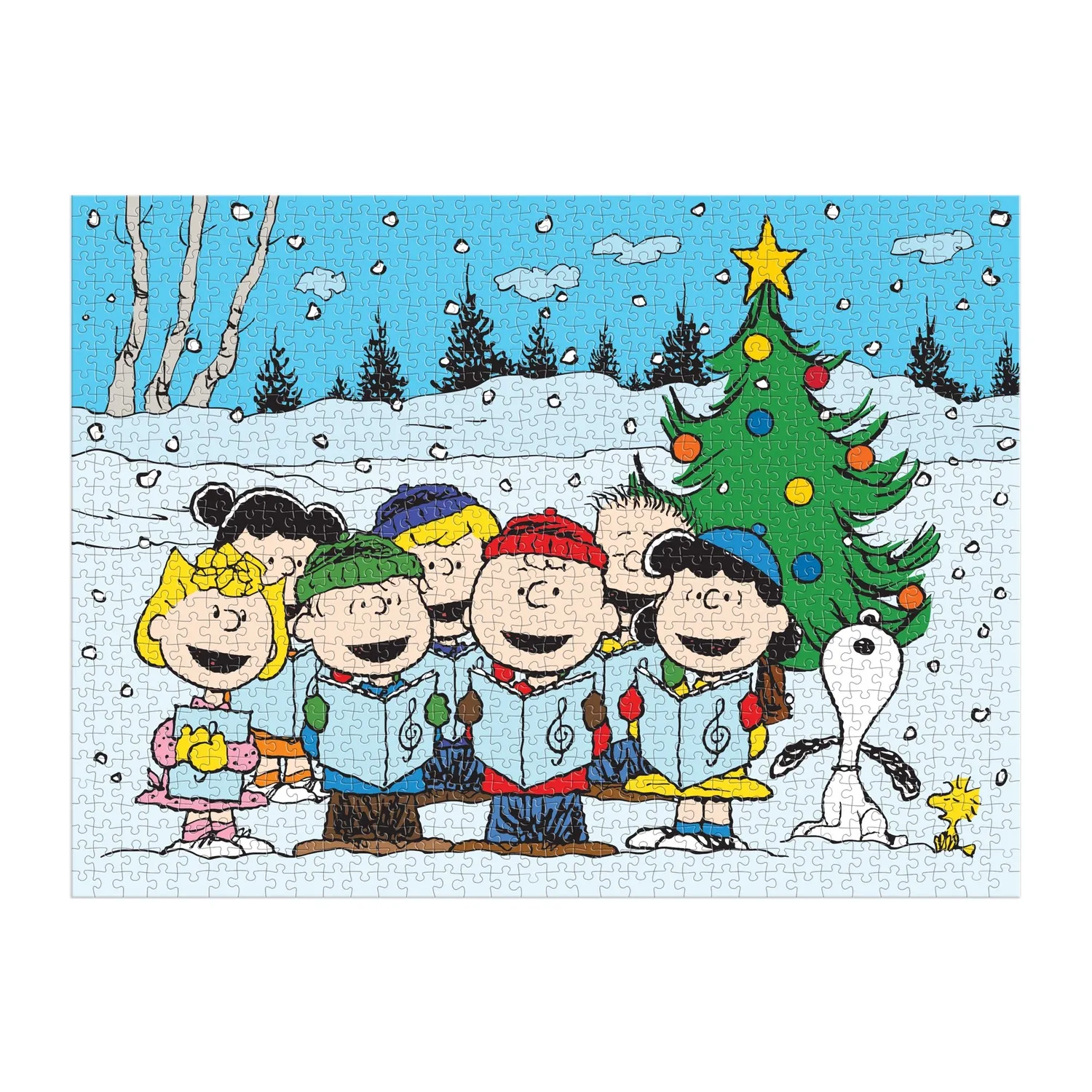 Galison Peanuts Christmas Caroling puslespil 1000 brikker jule