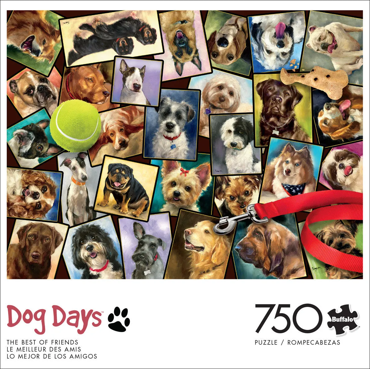 Buffalo Games Dog Days Best of Friends puslespil 750 brikker hunde