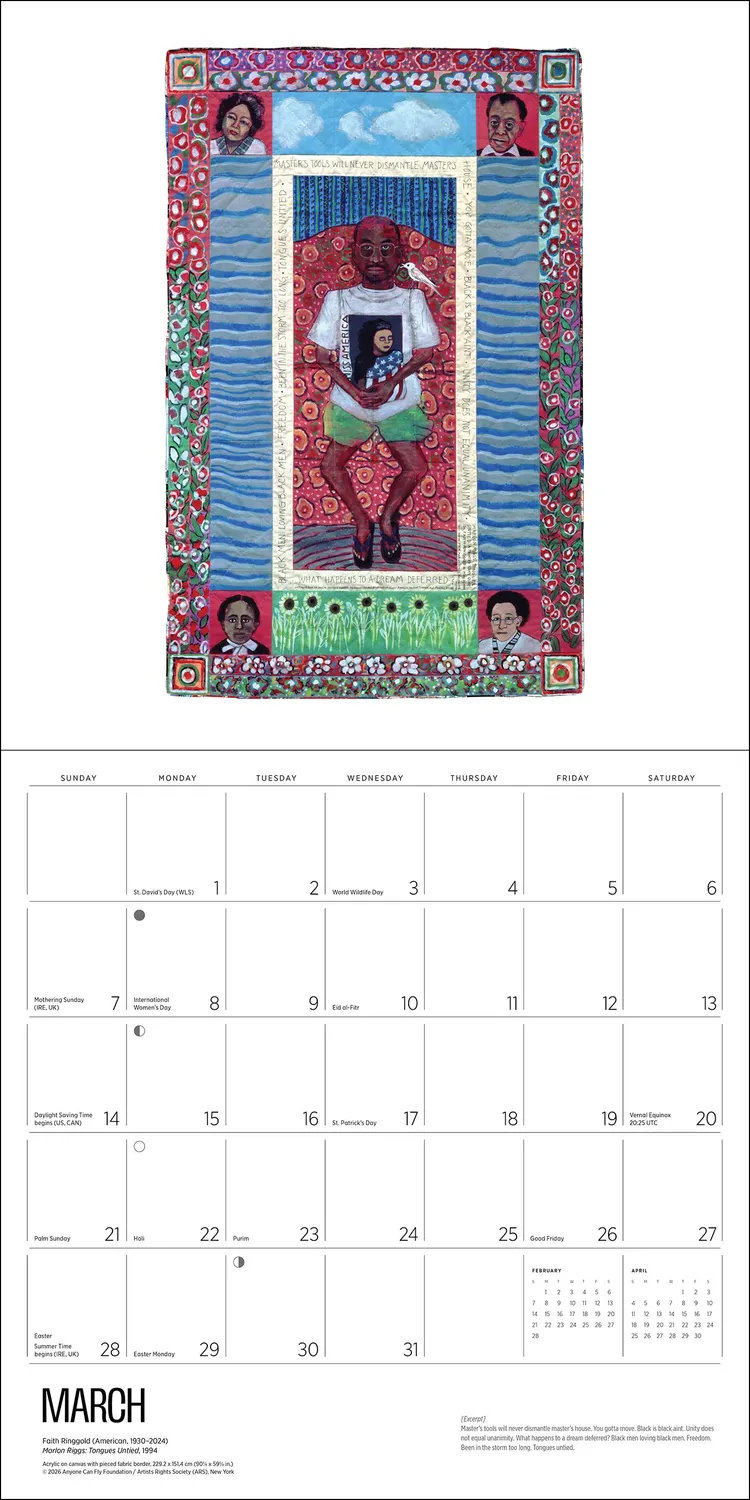 Pomegranate Faith Ringgold 2027 vægkalender kunst