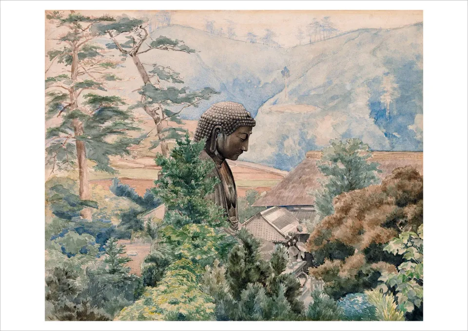 Pomegranate John La Farge Amida Buddha postkort Kamakura