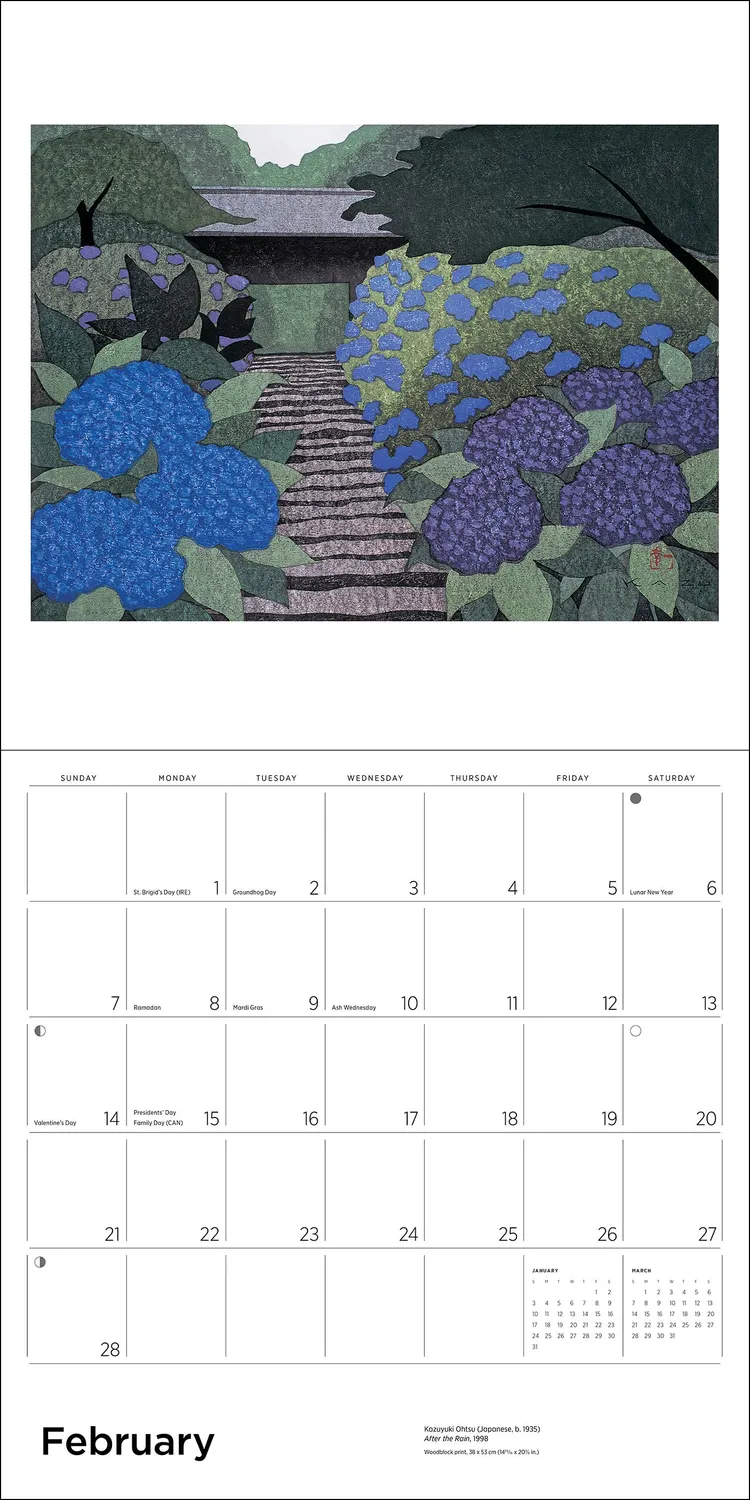 Pomegranate Serenity Ohtsu vægkalender 2027