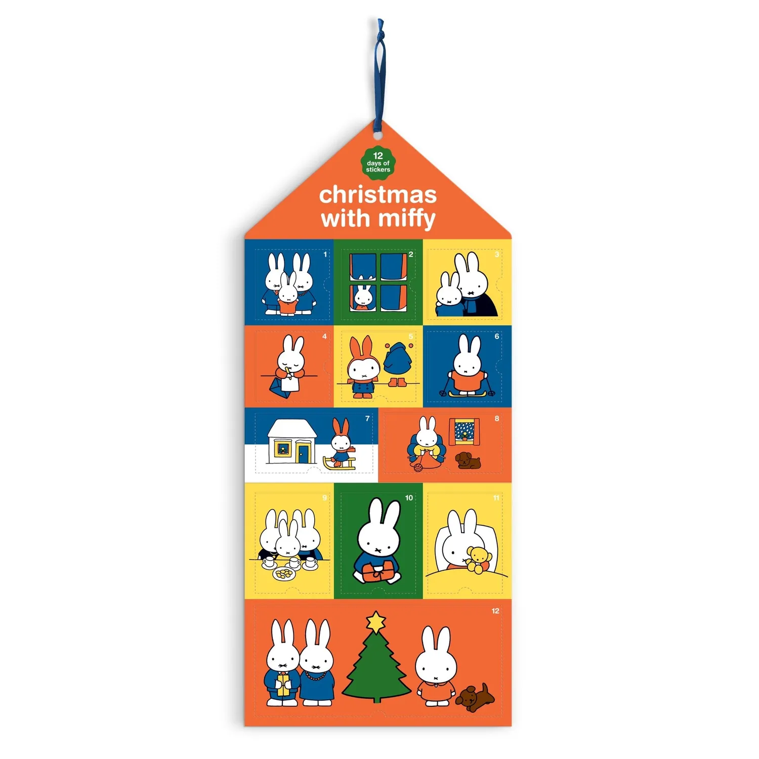 Galison Miffy Christmas klistermærke julekalender 12 dage