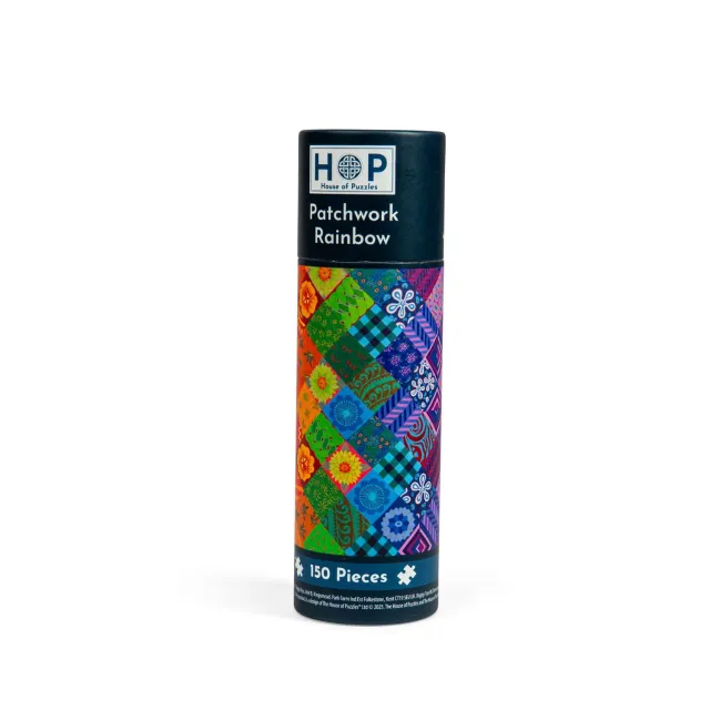 House of Puzzles Patchwork Rainbow minipuslespil 150 brikker tube