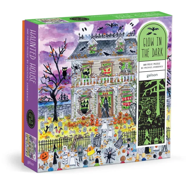 Galison Haunted House puslespil 500 brikker selvlysende